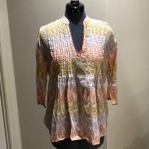 Roberta Roller Rabbit v- neck beaded tunic top